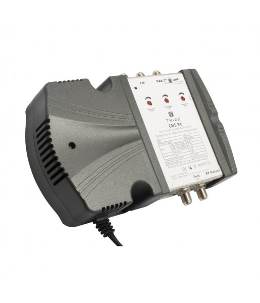 Amplificateur multibandes VHF / UHF DVB-T/T2, DAB, FM terrestre GNS 34 Amplificateur multibandes VHF / UHF DVB-T/T2, DAB, FM terrestre GNS 34