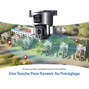 Caméra Surveillance Sécurité Solaire Sans fil Extérieure 4K 8MP 4G WIFI