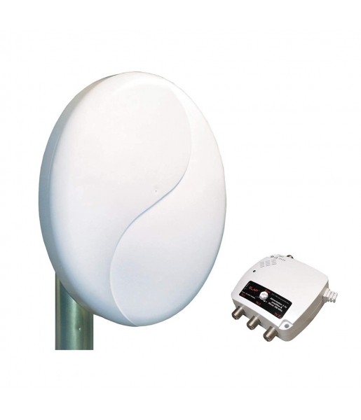 Antenne TNT HD Active Extérieure de Toit DVB-T 50 Patch Blanc Antenne TNT HD Active Extérieure de Toit DVB-T 50 Patch Blanc