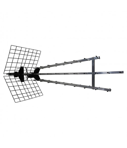Antenne d'extérieur UHF Trinappe 4K HD amplifiée 57 dB - Filtre 4G Antenne d'extérieur UHF Trinappe 4K HD amplifiée 57 dB - Filtre 4G