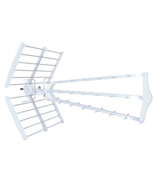 Antenne d'extérieur Trinappe UHF 4K HD amplifiée 55 dB - Filtre 4G Antenne d'extérieur Trinappe UHF 4K HD amplifiée 55 dB - Filtre 4G