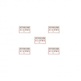 Pack 5 Etiquettes Signalisation, Autocollant Signalétique