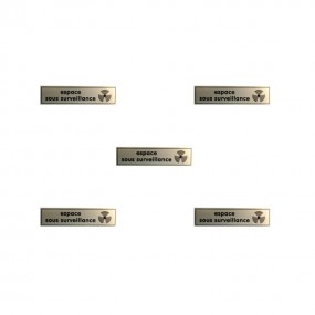 Pack 5 Etiquettes Signalisation, Autocollant Signalétique