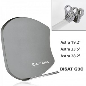 Antenne Parabole Multisatellite - Cahors SMC Bisat - 3 sorties