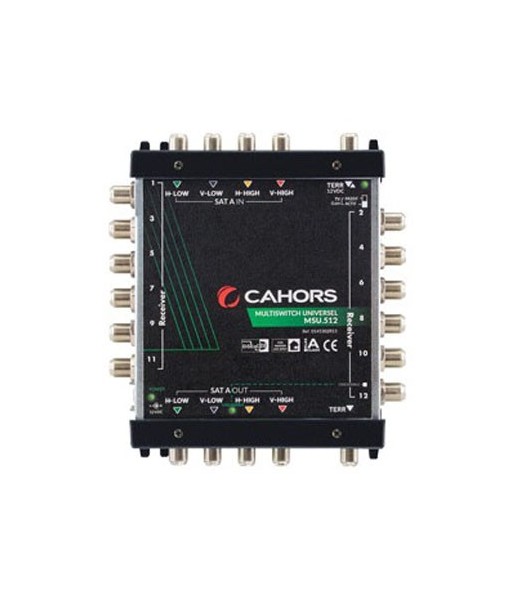 Commutateur DiSEqC Multiswitch Universel - Cahors MSU 512 Commutateur DiSEqC Multiswitch Universel - Cahors MSU 512