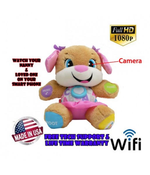 Chien en peluche pour enfant, Sécurité bébé avec Caméra Espion Chien en peluche pour enfant, Sécurité bébé avec Caméra Espion