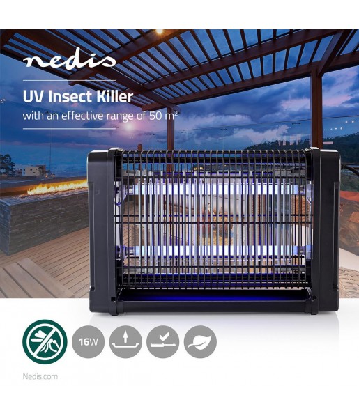Lumière piège à mouches Tue insectes Intérieur INKI110CBK16 - 16 W Lumière piège à mouches Tue insectes Intérieur INKI110CBK16 - 16 W