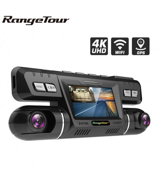 Caméra 170 Degrés Dash Cam 4K WiFi GPS Range Tour Caméra 170 Degrés Dash Cam 4K WiFi GPS Range Tour