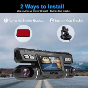 Caméra 170 Degrés Dash Cam 4K WiFi GPS Range Tour