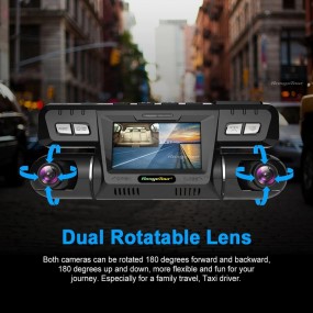 Caméra 170 Degrés Dash Cam 4K WiFi GPS Range Tour
