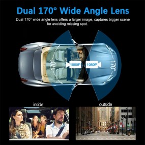 Caméra 170 Degrés Dash Cam 4K WiFi GPS Range Tour