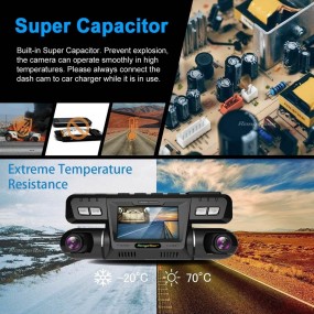 Caméra 170 Degrés Dash Cam 4K WiFi GPS Range Tour
