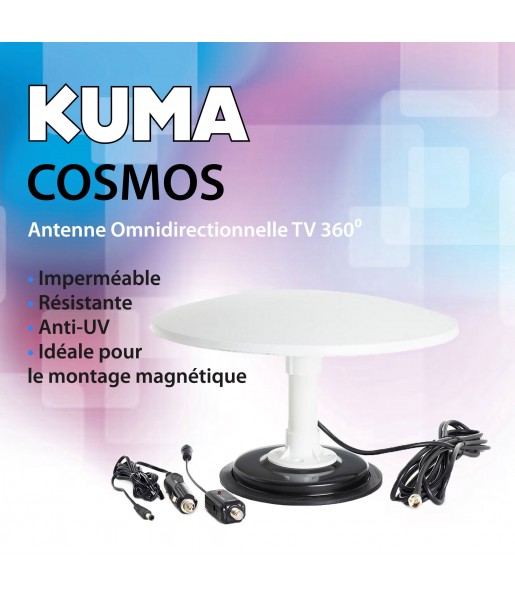 Antenne TV Numérique Omnidirectionnelle 360⁰ - KUMA Cosmos - 12v 24v Antenne TV Numérique Omnidirectionnelle 360⁰ - KUMA Cosmos - 12v 24v