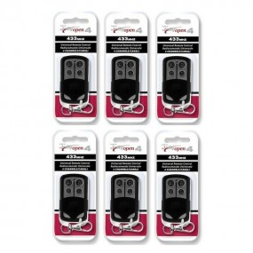 Pack de 6 Télécommandes Radio de Portail Copieuse Universelle JOLLY OPEN 4