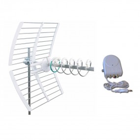 KIT ANTENNE TNT avec POINTAGE À LED FRACARRO - ELIKA Pro 700 + Alimentation Originale