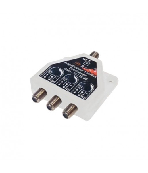 AMPLIFICATEUR DISTRIBUTEUR TNT REGLABLE 35DB 1 ENTREE - 3 SORTIES AMPLIFICATEUR DISTRIBUTEUR TNT REGLABLE 35DB 1 ENTREE - 3 SORTIES