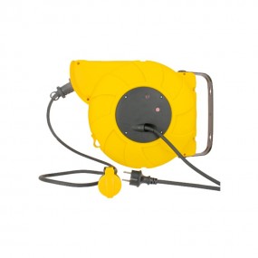 Enrouleur de câble électrique automatique avec terre / 16A / 3 x 1,5 mm2 / 20 m