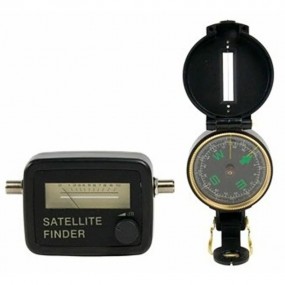 Pack MEGASAT Parabole acier 40cm + LNB Single + Câble Coaxial 10m + Pointeur - Blanc