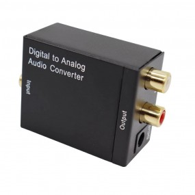 Convertisseur Audio numérique à analogique L / R, Fiber optique