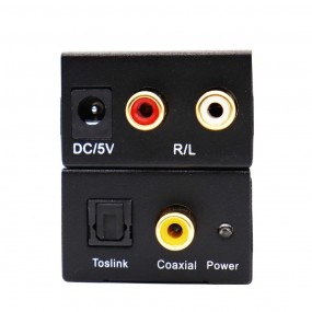 Convertisseur Audio numérique à analogique L / R, Fiber optique