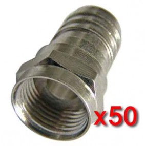Fiche F à sertir pour câble coaxial 19/17 V - NITIM - Haute Gamme - Colisage 50 pièces Fiche F à sertir pour câble coaxial 19/17 V - NITIM - Haute Gamme - Colisage 50 pièces