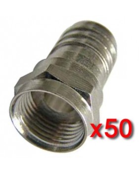 Fiche F à sertir pour câble coaxial 19/17 V - NITIM - Haute Gamme - Colisage 50 pièces