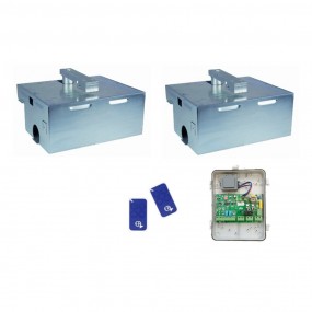 Kit Motorisation Portail Battant EA Basic E4000B Enterré - Ouverture 110°, 2m 300kg maxi par battant, 230 V, 40 cycles par jour Kit Motorisation Portail Battant EA Basic E4000B Enterré