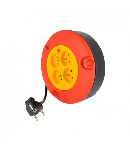 Enrouleur électrique 4 prises 3G1,5 – 5 mètres + coupe circuit SEDEA 047305 Enrouleur électrique 4 prises 3G1,5 – 5 mètres + coupe circuit SEDEA 047305