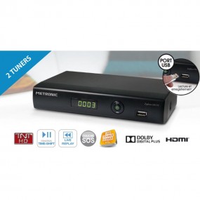Décodeur Double tuner Adaptateur TNT HD Metronic ZAPBOX EH-D2