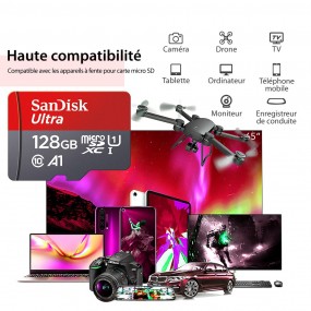 Carte Micro TF SD de classe 10 SanDisk 128 G