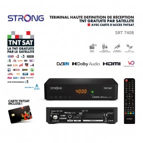 Décodeur Récepteur Satellite HD Strong SRT 7408 TNTSAT