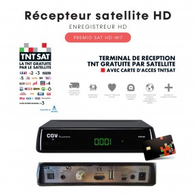 Récepteur Satellite HD CGV PREMIO SAT HD W7 TNTSAT