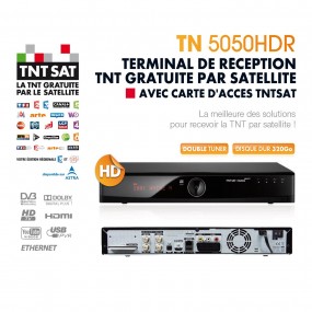 Décodeur Double Tuner Satellite HUMAX TN5050HDR 320 Go - Carte TNTSAT
