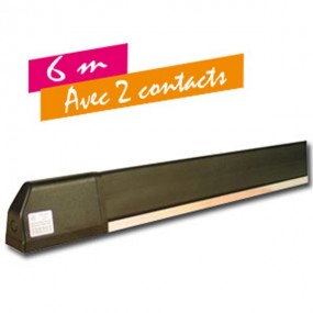 Tranche de sécurité homologuée, prémontée et redécoupable avec 2 contacts - 6 mètres TSC600 Tranche de sécurité homologuée, prémontée et redécoupable avec 2 contacts - 6 mètres TSC600