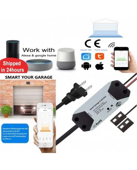 Ouvre porte de garage récepteur wifi intelligent fonctionne avec Alexa, Echo, Google Home, Smart Live, aucun hub requis.