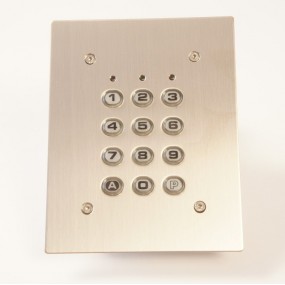 Clavier à code filaire SU2EAB touches abs à encastrer avec plastron inox SU2EAB - 12/24V AC-DC - 60 codes Clavier à code filaire SU2EAB touches abs à encastrer avec plastron inox SU2EAB - 12/24V AC-DC - 60 codes