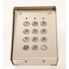 Clavier à code filaire SU2SAB avec touches ABS et boîtier inox en applique - 12/24V, 20 à 200 mA, IP65 - 60 codes Clavier à code filaire SU2SAB avec touches ABS et boîtier inox en applique - 12/24V, 20 à 200 mA, IP65 - 60 codes