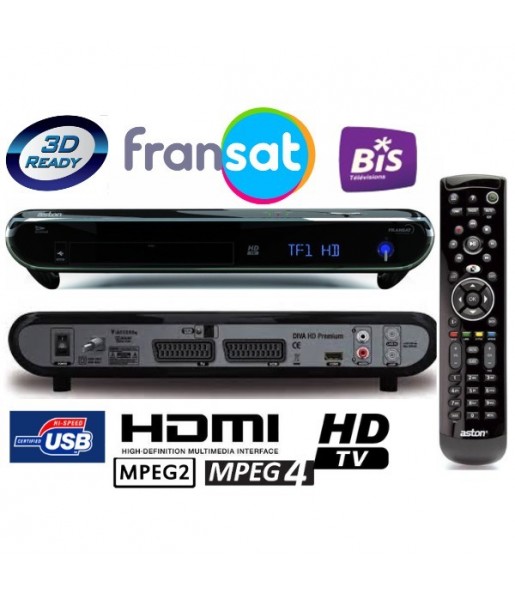 Aston Diva HD Premium Wifi intégré - Décodeur Satellite Numérique TNT HD FRANSAT USB PVR avec carte Viaccess Fransat Aston Diva HD Premium Wifi intégré - Décodeur Satellite Numérique TNT HD FRANSAT USB PVR avec carte Viaccess Fransat