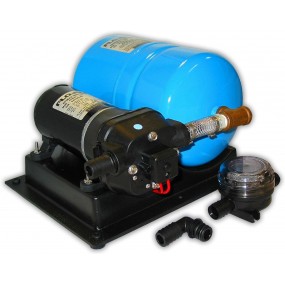 Groupe pompe surpresseur Flojet avec réservoir 12 Volts 17 à 22,7 L/min 2,8 bars Groupe pompe surpresseur Flojet avec réservoir 12 Volts 17 à 22,7 L/min 2,8 bars